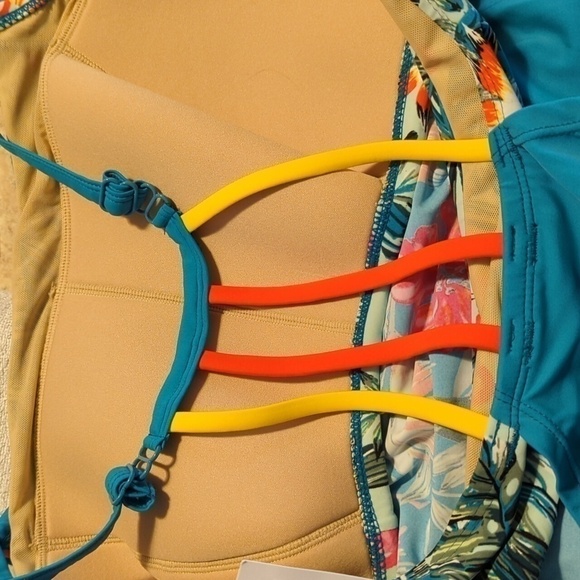 Nwt tankini bathing suit top new tropical flowers 18W cacique gorgeous - Picture 10 of 11